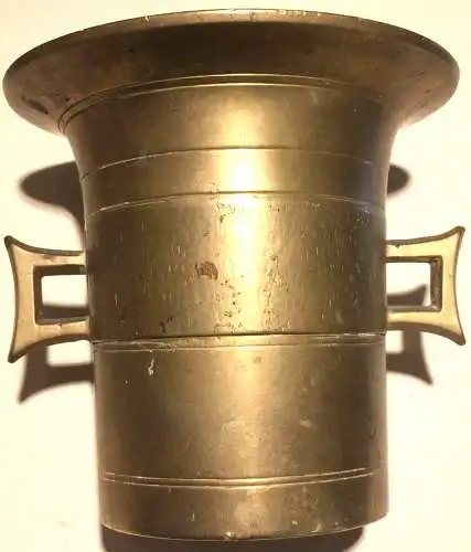 Alter Mörser aus Messing, 19. Jahrhundert