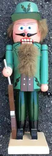 Nußknacker Förster / Jäger aus Holz, wohl Erzgebirge 1940er/1950er Jahre