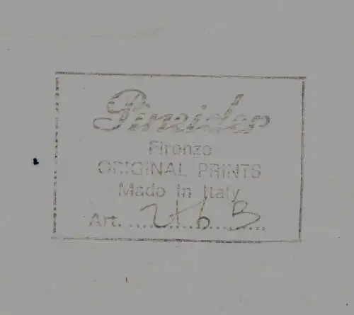 Original-Radierung Ansicht von Florenz mit Büttenrand, signiert