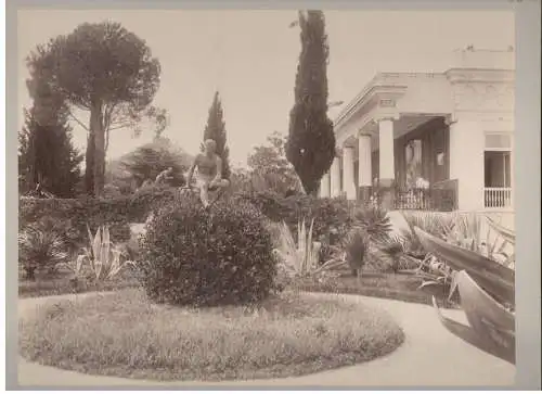 Photographie Palast Achilleion bei Gastouri auf Korfu, ca. 1880