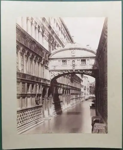 Photographie Venedig – Seufzerbrücke / Ponte de Sospiri, ca. 1890