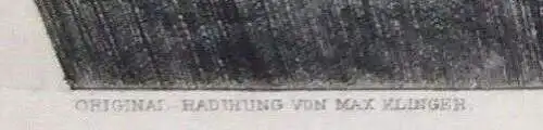 Original-Radierung „AUS DEM CYCLUS VOM TODE“ von Max Klinger
