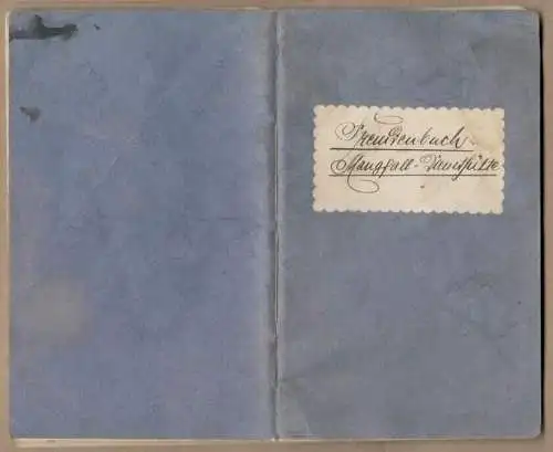 „Fremdenbuch Mangfall=Diensthütte“ aus den Jahren 1900/1901