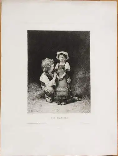 Radierung „NON PIANGERE“ von Paul-Adolphe Rajon nach Léon Bonnat