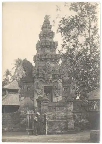 Original-Photographie Tempel auf Bali ca. 1910