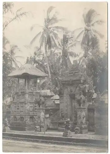 Original-Photographie Soekawati-Tempel auf Bali, ca. 1910