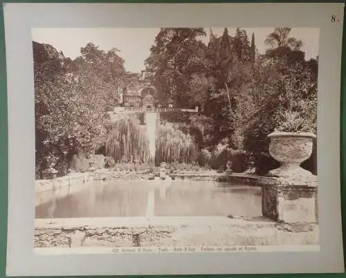 Photographie Rom – Tivoli, Villa d'Este, Fontana con cascate ed Organo, ca. 1890