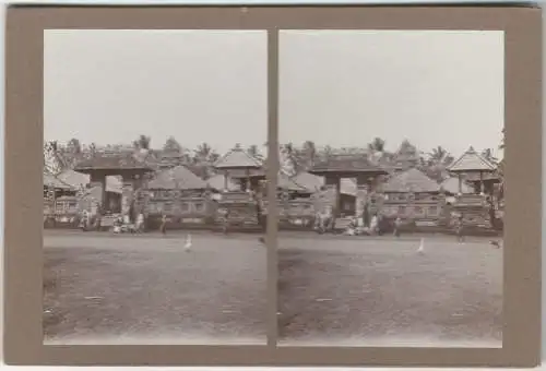 Original-3D/Stereophotographie Bangli, Poeri auf Bali, 1913