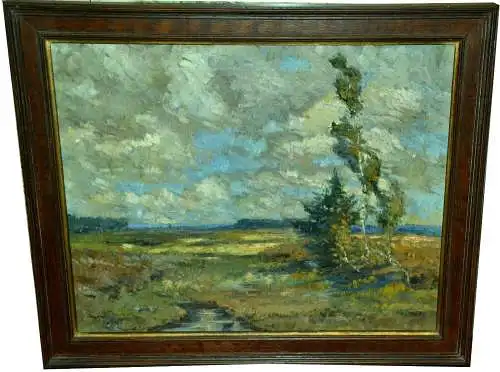 Gemälde,auf Leinwand,Moorlandschaft,sign.Rett,gerahmt