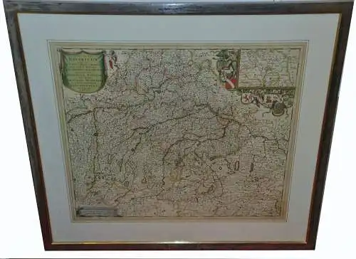 Kupferstich- Karte, v. F. de Wit, "Circulus Bavaricus, 1680