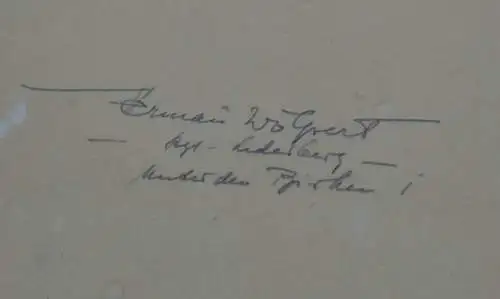 Gemälde,Öl a. Karton,Blumen in einer Vase, unsigniert, Maler : H.Wolpert