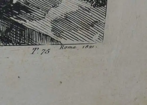 Veduta generale del Tempio di Venere, e Roma.Antichita Romane. Rome, 1821