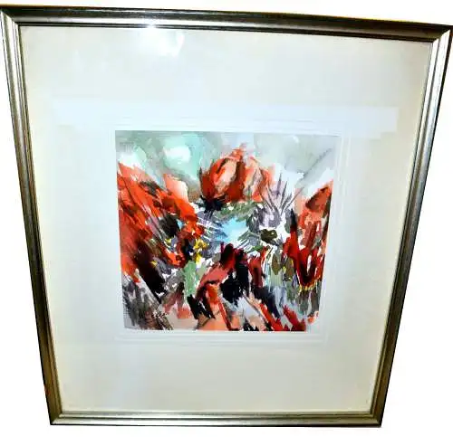 Aquarell, qualitätsvolles Blumenbild,signiert: Seelas ??,gerahmt