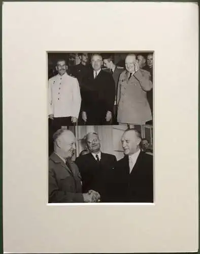 Original-Pressephoto der dpa Adenauer Truman Churchill Stalin Eisenhower Globke