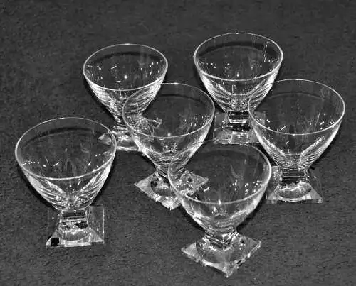 Peill-Glas,6 St.Likörgläser,wohl Serie Karat,ca 1960