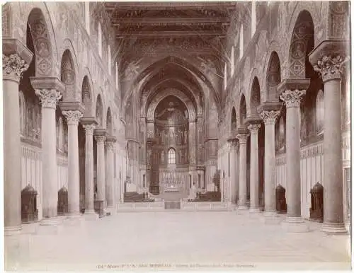 MONREALE - Fünf sehr alte Photographien mit Sehenswürdigkeiten, Ed. Alinari