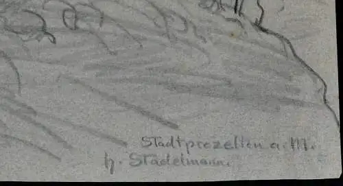 Bleistiftzeichnung,Hans Stadelmann,Stadtprozelten a.M.