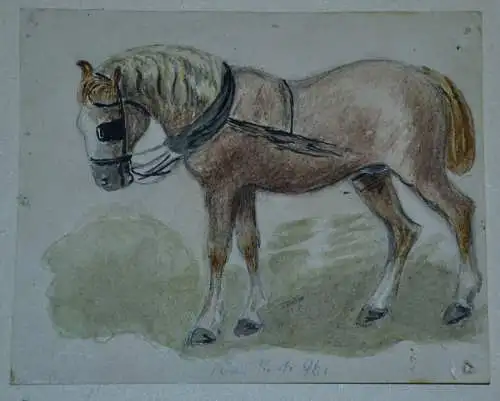 Zeichnung,Aquarell,Bleistift u. Buntstift,1896,Reinhold Schweitzer,
