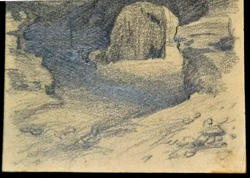 Bleistiftzeichnung,Hans Stadelmann,Felsentor