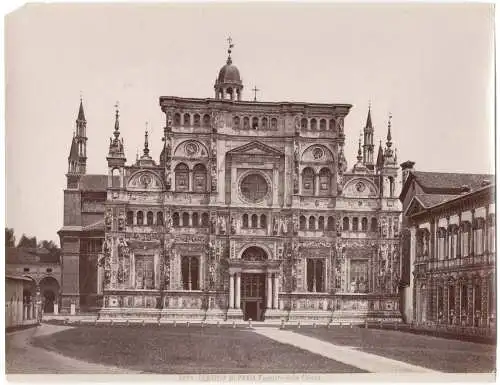 CERTOSA DI PAVIA - Zwei sehr alte Photographien  der historischen Klosteranlage