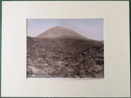Vier Photographien Neapel, Vesuv, eine davon ist altcoloriert, ca. 1880
