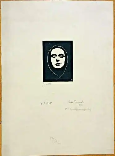 Original-Scherenschnitt „D-moll“ von Lisa Troitzsch 1938