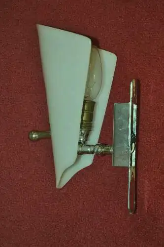 Wandleuchte, Messing verchromt, Acryl,ca.1960