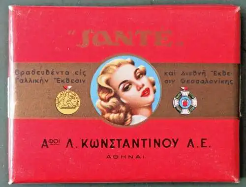 Alte Zigarettenschachtel aus Griechenland Marke „SANTE“