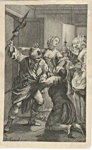Kupferstich von Charles Eisen (1720–1778) n. Joseph de Longueil, de la Fontaine