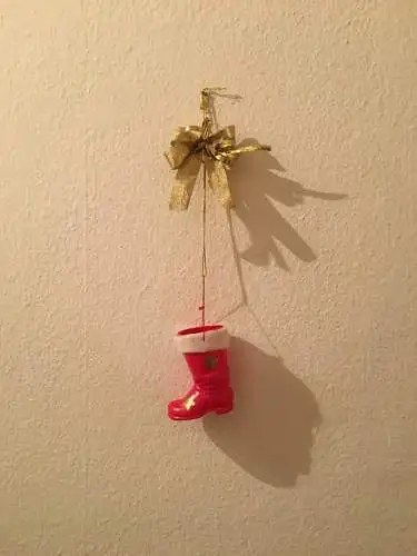 Weihnachtsschmuck, Stiefel mit Sterne, aus Plastik