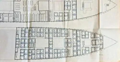 Plan des Doppelschrauben-Postdampfers „Derfflinger“ des Norddeutschen Lloyd 