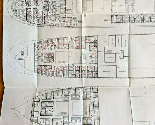 Plan des Doppelschrauben-Postdampfers „Derfflinger“ des Norddeutschen Lloyd 