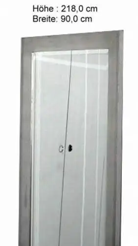 Möbel,Großer Wandspiegel,facettiertes Glas,Silberfarbener Holzrahmen