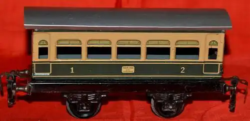  Blecheisenbahn Spur 0 -Personenwagen K1222 ,US-Zone, 2er Wagen