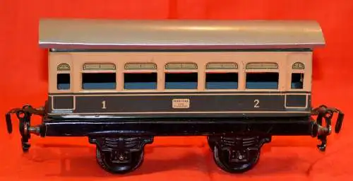  Blecheisenbahn Spur 0 -Personenwagen K1222 ,US-Zone, 2er Wagen