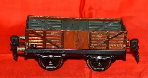 Märklin Spur 0 Güterwagen, Hochbordwagen,ca.1930