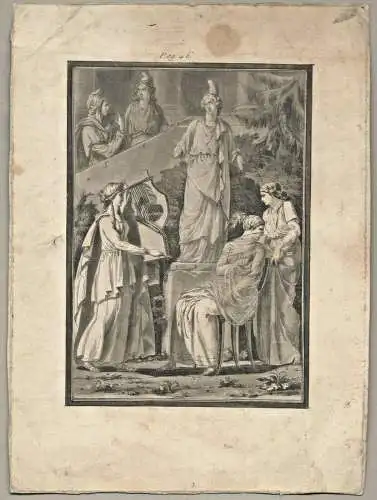 Allegorische Darstellung - Original-Radierung unbekannter Herkunft, ca. 1850