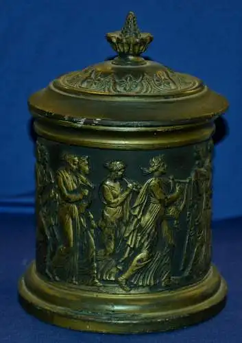 Tabaksdose,Keramik ,Bunzlau,1820. ( aus Sammlung Lanna ) Götter im Olymp
