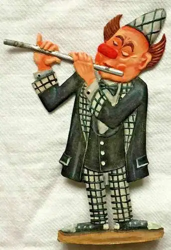 Zwei Zinnfiguren Musizierende Clowns