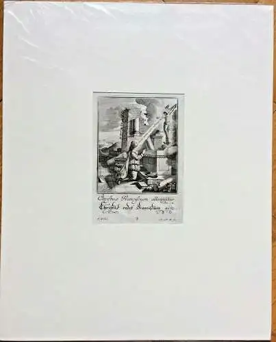 Kupferstich Franz von Assisi – wohl Magdalena Utzschneider Ende 17. Jahrhundert