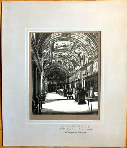 Hist Photo Bibl-Saal EL ESCORIAL Madrid Prinzessin Ludwig Ferdinand v. Bayern 