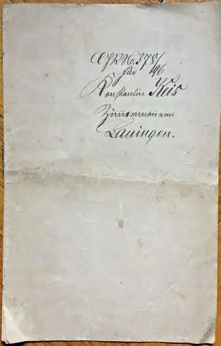 Original Urkunde Abschrift Kaufvertrag des Notariats Lauingen von 1896