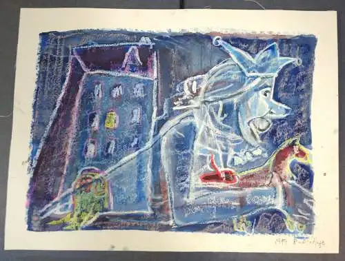 Mischtechnik,Gouache,sign.B.Dirtingo,1999,wohl Illustration für ein Kinderbuch.