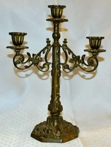 Kerzenleuchter,3 flammig,Messing,Historismus,dekorativ