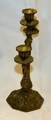 Kerzenleuchter,3 flammig,Messing,Historismus,dekorativ