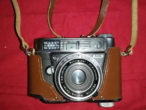 Kodak Retina-Xenar Compur, f: 2,8/45mm, Analogkam., Ledertasche, Made in Germany