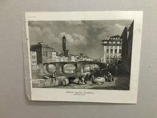 Grafik,Stahlstich, Ponte Santa Trinita