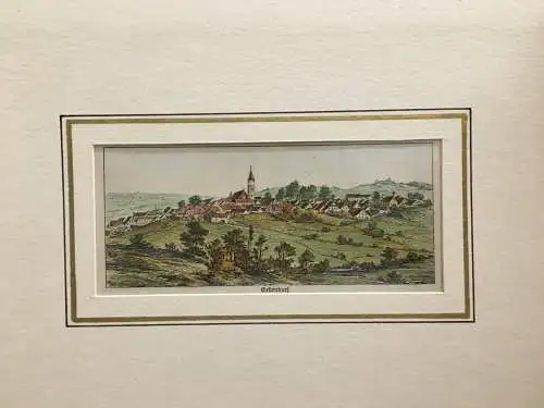 Grafik, Holzschnitt koloriert, Erbendorf