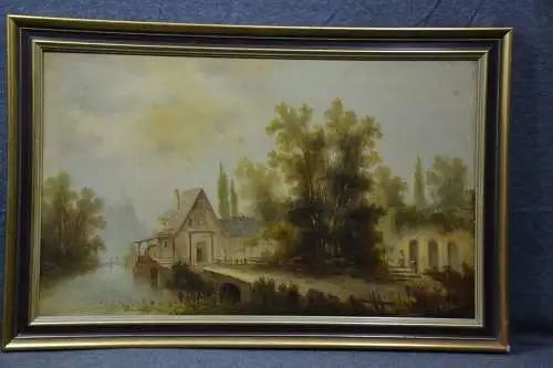Ölgemälde, sign., dat., Mülich 86, Holländische Landschaft