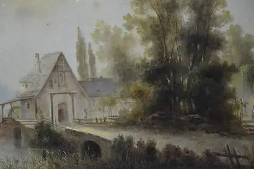 Ölgemälde, sign., dat., Mülich 86, Holländische Landschaft